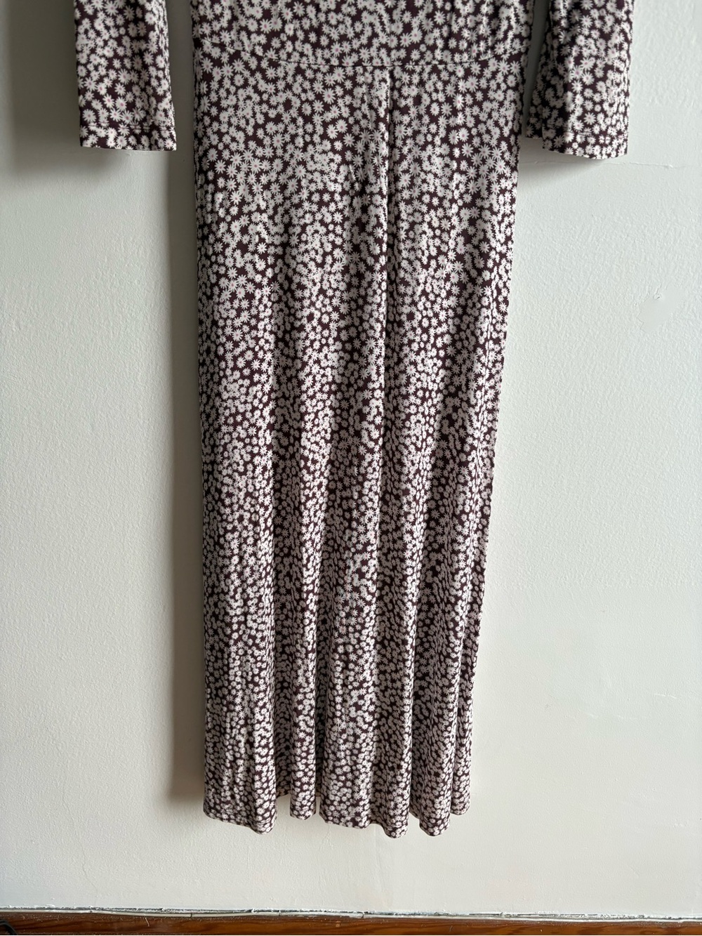 Samsoe Sz XS Fritta Floral Cottagecore Long Sleeves Maxi Dress In Choco Aster - Picture 8 of 14